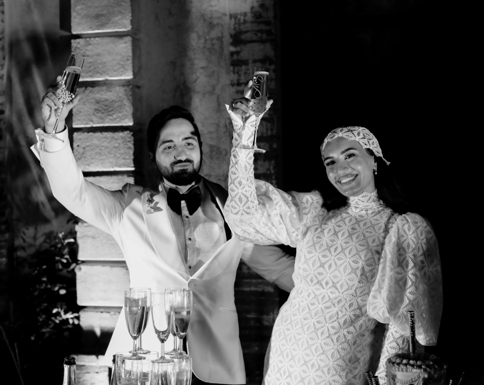 A moment of celebration at a wedding